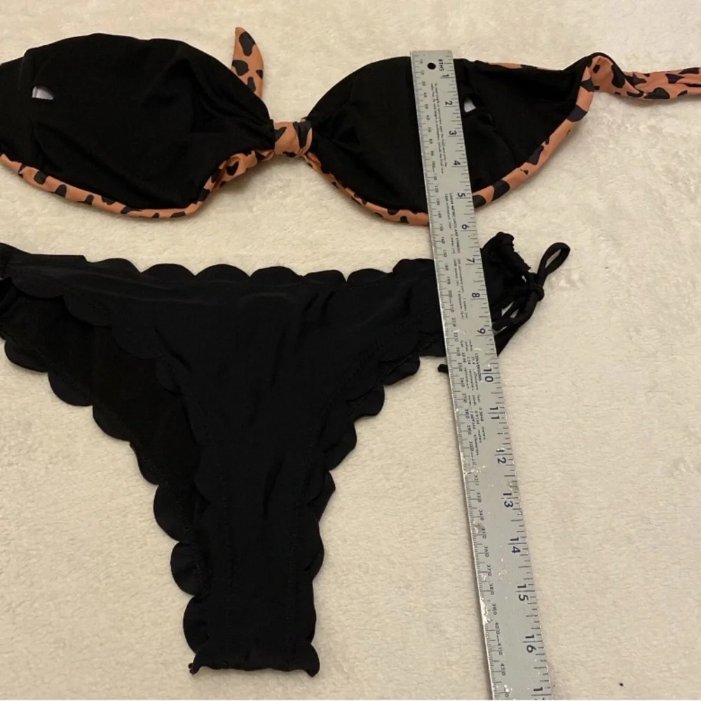 SHEIN Brown and Black Animal Print Bikini Set